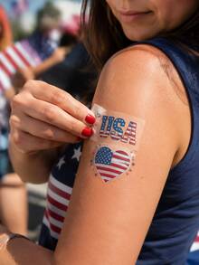 Anniversary American Independence Day Tattoo Stickers DIY National Day Face Stickers National Day Party Gathering - Multicolor - View 2