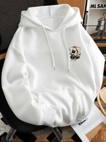 Sudadera de moda para hombre con estampado de cartas de póker - Blanco - Ver 2