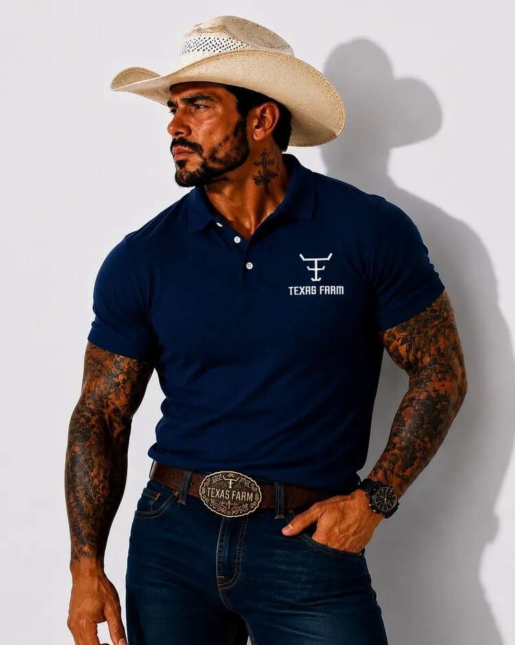MHP Men's Texas Premium Country Pawn Polo Shirt - 藏蓝色 - 查看 1