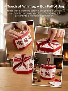 10pcs Creative Carousel Theme Wedding Favor Gift Boxes, Suitable For Newlyweds, New Parents And Party Planners; Perfect For Packaging Wedding Favors, Full Moon Celebration, First Birthday And Other Birthday Gifts - Multicolor - View 2