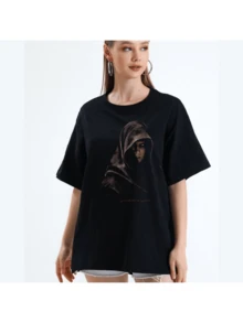 CAMISETA DE MUJER CON ESTAMPADO DE ANAKIN DEL LADO OSCURO - Negro - Ver 2