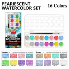 16/28 Colors Pearlescent Watercolor Set. Portable Watercolor Palette Ready To Use. High Transparency And Rich Pigment, Perfect For Sketching, Illustration, Life Drawing And Outdoor Painting. - 1 Set - View 14
