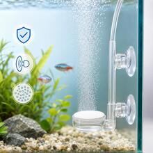 Aquarium Luftstein Blasen Disc Set, leiser Nano Sauerstoff Diffusor mit Steuerventil, feiner Bubbler für Fischbecken, Pflanzen Aquarium und Hydroponik, robuste Belüftung in 35mm 60mm 100mm Größen mit - 100 mm - Übersicht 8