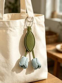 DIY Handmade Creative Leather Tulip Flower Keychain 1pc, Fresh PU Flower Key Hanger, Creative Holiday Gift For Partner And Friends, Souvenir, Creative Gift For Girlfriend, Holiday Gift For Mom, Phone Car Accessory Key Ring, Creative Holiday Gift For Others, Event Gift - Multicolor - View 10