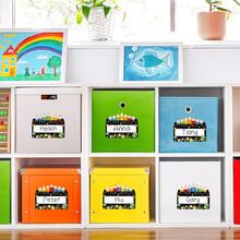 36pcs Back To School Pencil Pattern Label Stickers, Student Name Stickers, Suitable For Classroom, Teacher Supplies And Teacher-Specific Stickers, Identification Stickers, Perfect Gift For Back To School Season. - A - View 3