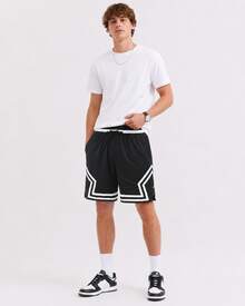 Nike Jordan Sport UP+ 2 In 1 Fitness Running Three-Point Leggings Basketball Shorts Men's Black - Black - View 6
