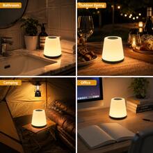 LED床頭睡眠小夜燈，USB充電接口，3色可調光，觸控開關感應，小巧桌面燈，柔和照明，助眠寧靜，便攜易擺放，適用於客廳、臥室、廚房、露營、餐廳等多種場景 - 小夜燈 - 查看 2