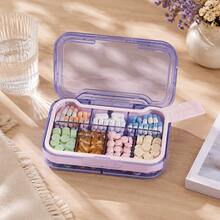1pc Portable Travel Mini Pill Box | Small Pill Organizer, 7-Day Weekly Pill Box, 7-Compartment Design, Waterproof & Moisture-Proof Portable Pill Box, Fish Oil/Vitamin/Supplement Storage Box, Suitable For Travel, Business Trips, Pocket Carry Pill Storage - View 10
