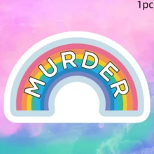 Rainbow , With A Touch Of Black Humor And Rebellious Vibe, Waterproof Vinyl Stickers - Durable Smooth Surface, Self-Adhesive Bumper Stickers, Suitable For Cars, Windows, Laptops, Trucks, Water Bottles - Multi-Functional Durable Design, Car Stickers - Vinyl - View 10