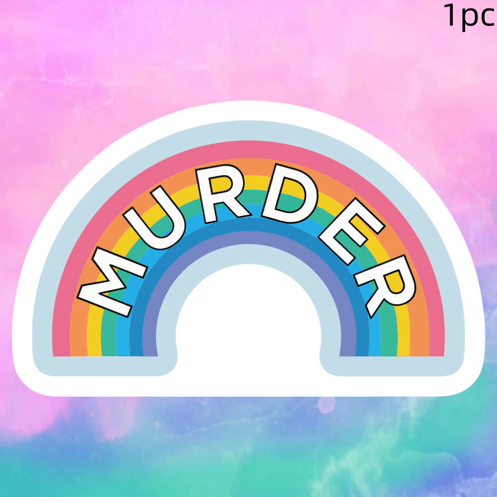 彩虹系列，帶有一抹黑色幽默與叛逆氛圍，防水乙烯基貼紙－耐用光滑表面，自黏式車貼，適用於汽車、窗戶、筆記本電腦、卡車、水瓶－多功能耐用設計，汽車貼紙 - 乙烯基 - 查看 10