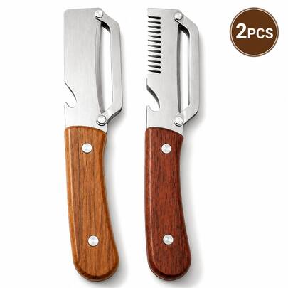 6/4/3pcs-Multifunctional Peeler With Wooden Handle, Onion Shredder With Bottle Opener, Onion And Leek Cutting Knife, Sugar Cane And Cucumber Peeler, Fruit And Vegetable Peeling Tool, 32 Beautiful Gifts For The Holidays