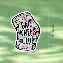 Bad Knees Club, Self-Deprecating In A Lighthearted And Cute Way With Fellow Enthusiasts, Waterproof Vinyl Sticker - Durable Smooth Surface, Self-Adhesive Bumper Sticker, Suitable For Cars, Windows, Laptops, Trucks, Water Bottles - Versatile Durable Design, Car Sticker - Vinyl - View 3