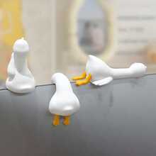 Cute Mini White Goose Figurine, Desktop/TV/Photo Frame Decor, Car/Office Universal, Home/Garden Decor, Office Decor, Dashboard/Desktop/Hanging Decor Multi-Purpose, Gift, Fun Office Desk Accessory, Back To School Desktop Decor, Autumn Home Decor, School Decor Craft - one-size - View 3