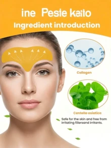 20/10/1pc Forehead Wrinkle Smoothing Patches, Pale Yellow Invisible Instant Lifting And Firming Facial Patches, Smooth Forehead Wrinkles, Alcohol-Free, Gentle And Skin-Friendly, Suitable For All Skin Types, Adult Care - Multicolor - View 6