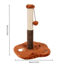 Sisal Cat Scratching Post, Wear-Resistant And Scratch-Resistant To Protect Furniture, Stable Base Preventing Tipping, Paired With A Teasing Pom-Pom For Cats, Serving Both Claw Sharpening And Play Purposes - Multicolor - View 9
