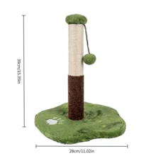 Sisal Cat Scratching Post, Wear-Resistant And Scratch-Resistant To Protect Furniture, Stable Base Preventing Tipping, Paired With A Teasing Pom-Pom For Cats, Serving Both Claw Sharpening And Play Purposes - Multicolor - View 8