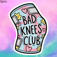 Bad Knees Club, Self-Deprecating In A Lighthearted And Cute Way With Fellow Enthusiasts, Waterproof Vinyl Sticker - Durable Smooth Surface, Self-Adhesive Bumper Sticker, Suitable For Cars, Windows, Laptops, Trucks, Water Bottles - Versatile Durable Design, Car Sticker - Vinyl - View 11
