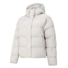 Jaket puffer atletik pendek berkerudung Nike warna polos, tahan angin dan hangat, wanita, putih. - Putih - View 4