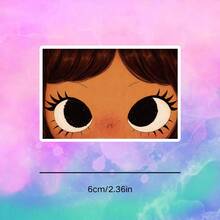 Cartoon Big Eyes, Suitable For Sad, Upset, Vulnerable Moments - Waterproof Vinyl Stickers - Durable Smooth Surface, Self-Adhesive Bumper Stickers, Suitable For Cars, Windows, Laptops, Trucks, Water Bottles - Multi-Purpose Durable Design, Car Stickers - Vinyl - View 3