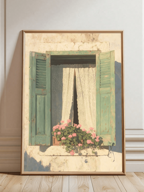 1 pieza Arte de pared en lienzo enmarcado, Mural de vista de ventana de rosa vintage, Arte interior de tonos suaves rústicos, Paisaje de jardín de cabaña acogedor, Decoración de pared elegante, Pintura de decoración floral para el hogar, Decoración de primavera, Arte decorativo de estilo pastoral, Decoración moderna para el hogar, Decoración de habitación, Estético, Póster preppy, Decoración de dormitorio, Decoración de dormitorio, Decoración de sala de estar, Decoración de baño, Decoración de cocina, Decoración de primavera