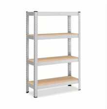 4-5 Tier Heavy Duty MDF Storage Shelf, Modular Metal Frame Storage Rack - Blanc - Voir 1