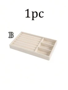 5 st/set smyckesdisplay, stapelbar smyckeslåda med lådor, sammetsrutat smyckesorganiseringsfack, multifunktionell smyckeslåda för ringar, örhängen och halsband, stora lådor för enkel klassificering och platsbesparande tillbaka till skolan - Multifärgad - Visa 25