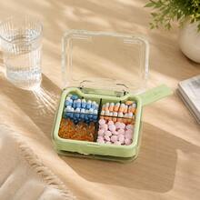 1pc Portable Travel Mini Pill Box | Small Pill Organizer, 7-Day Weekly Pill Box, 7-Compartment Design, Waterproof & Moisture-Proof Portable Pill Box, Fish Oil/Vitamin/Supplement Storage Box, Suitable For Travel, Business Trips, Pocket Carry Pill Storage - View 9
