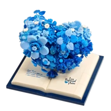 700+ Pcs Small Particle Building Block Heart-Shaped Bouquet Model, DIY Desktop Decor Toy, ABS Material, Suitable As Valentine's Day, Christmas, Holiday Gift For Men And Women - Creative Love - View 8