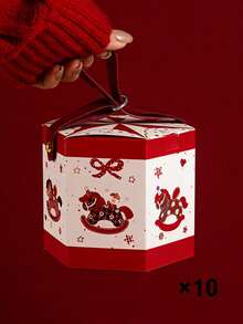 10pcs Creative Carousel Theme Wedding Favor Gift Boxes, Suitable For Newlyweds, New Parents And Party Planners; Perfect For Packaging Wedding Favors, Full Moon Celebration, First Birthday And Other Birthday Gifts - Multicolor - View 14