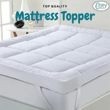 Microfiber Matters Topper 10cm 4inch Deep Luxury Hotel Box Stitched And Elastic Corner Straps - Breathable Washable And Super Soft - White - View 2