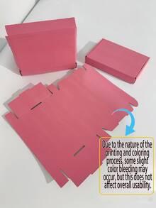 8pcs Pink Large Capacity Mailing Boxes With Lock And Greeting Cards - Perfect For Small Businesses; Medium Size Paper Gift Boxes Suitable For Mailing Gifts - Gift Wrapping - Small Gift Packaging - Party Decoration - Gift Wrapping - Airplane Box - Pink - View 10