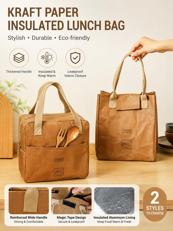 1pc Insulated Lunch Box Bag, Large Capacity Business Style Student Meal Thermal Cooler Bag, Portable Travel Picnic Bag, Office Insulated Lunch Bag, School Lunch Bag, Insulated Lunch Bag, Lunch Box, Work Insulated Lunch Box, Lunch Container, Office Holiday, Unisex, Vacation, Camping, School Lunch Box, Multi-Functional Storage Bag, School Organizer Bag, Teacher Storage Bag, Classroom Bag, Classroom Organizer Bag, Outdoor Worker Daily Essentials