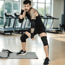 6pcs Sports Protective Gear Set, Unisex Arm Guards And Wrist Guards, Knee Pads, Using Advanced Shock Absorption Technology And Dynamic Elastic Fabric, Suitable For Dance, Training, Kneeling, Volleyball, Basketball, Football, Equipped With Shock Absorbing Cushion - Multicolor - View 2