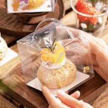 10pcs Transparent Plastic Cake Boxes, 3/4/5 Inch Handheld Party Packaging, PET Material, With Lock, Suitable For Cakes, Chocolates, Donuts, Pastries, Cubes, Christmas, Halloween, Easter, Thanksgiving - Multicolor - View 11