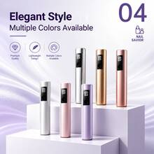 GANLAIX 便攜式美甲烘乾燈與美甲燈，可充電式 UV LED 凝膠美甲固化燈，180mAh 迷你凝膠指甲油烘乾機，緊湊美甲用品，簡單一鍵式美甲工具，旅行禮物 - 彩色 - 查看 6