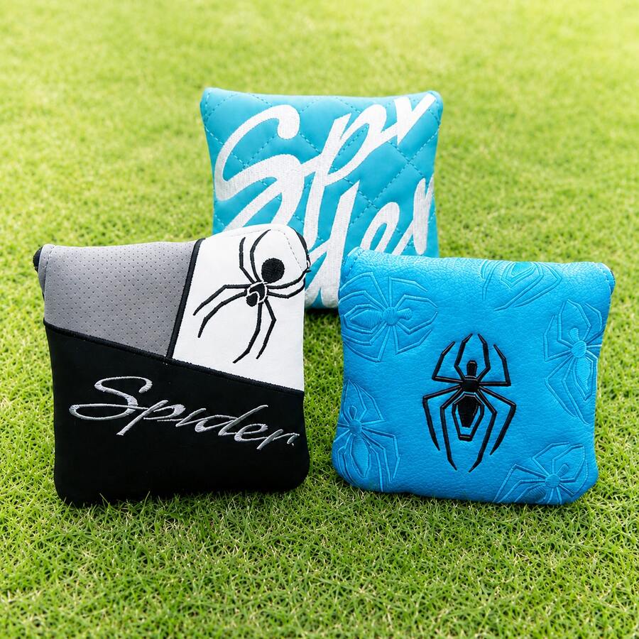 Spider Embroidered Square Mallet Type Magnetic Golf Club Head Cover, Ideal Golf Accessory For Golfers - Multicolor - View 1