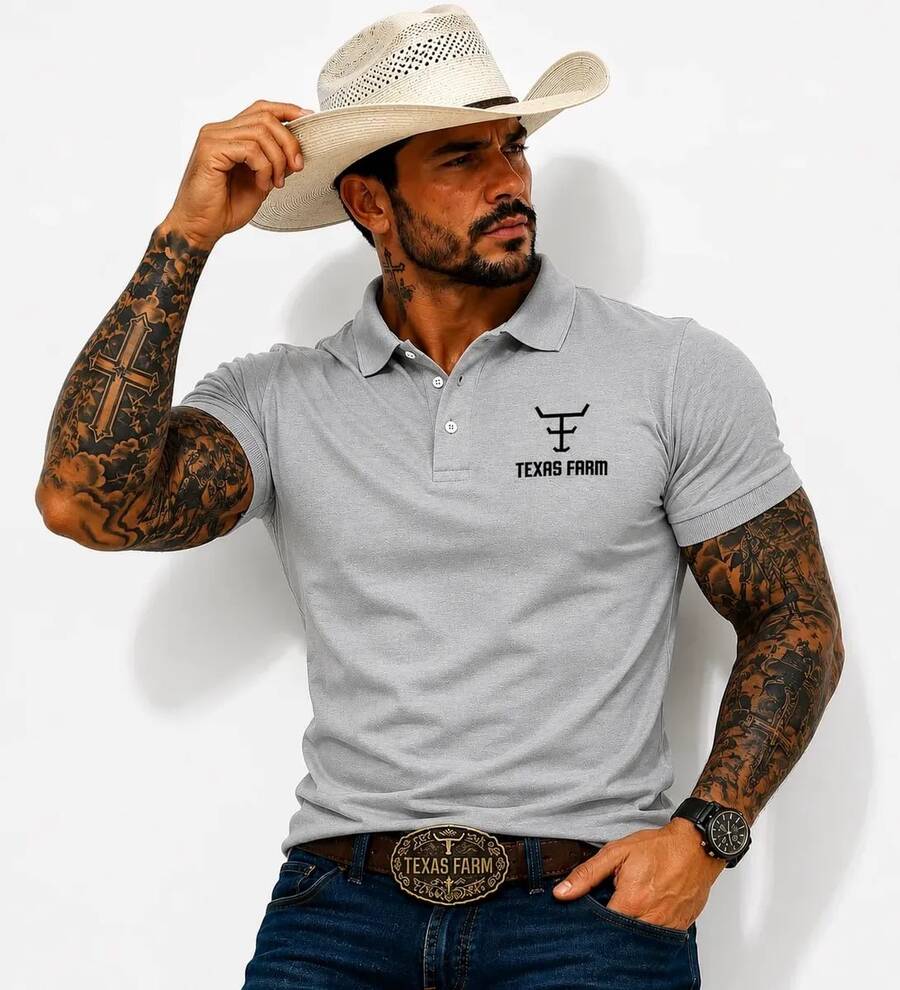 MHP Men's Texas Premium Country Pawn Polo Shirt - 灰色 - 查看 1