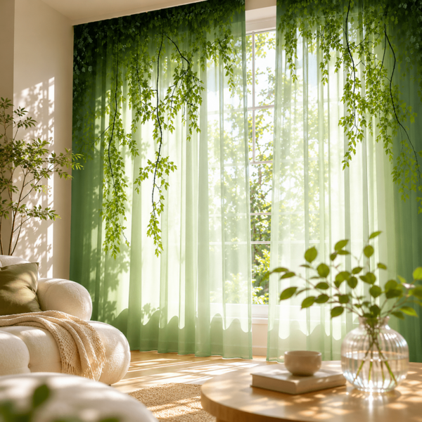 2 Adet Kırmızı ve Beyaz Gül Desenli Tül Perde, Romantik Yatak Odası Perdesi, Oturma Odası Dekoru, Polyester Perde, Sevgililer Günü Ev Dekoru, Oda Estetiği