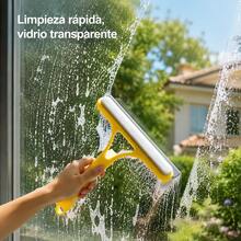 1/2-Piece 3-In-1 Window Cleaner With Integrated Sprayer, Silicone Squeegee And Absorbent Sponge, Cleans Windows, Mirrors And Shower Screens Without Water Marks, Available In White, Blue And Yellow, Multifunctional Household Cleaning Tool - Yellow - View 3