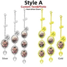 2026 Customized Personalized Photo Bouquet Pendant, Engraved Angel Wings Memorial Gift, Suitable For Wedding Bride And Graduation Keepsake - Graduation Pendant - View 9