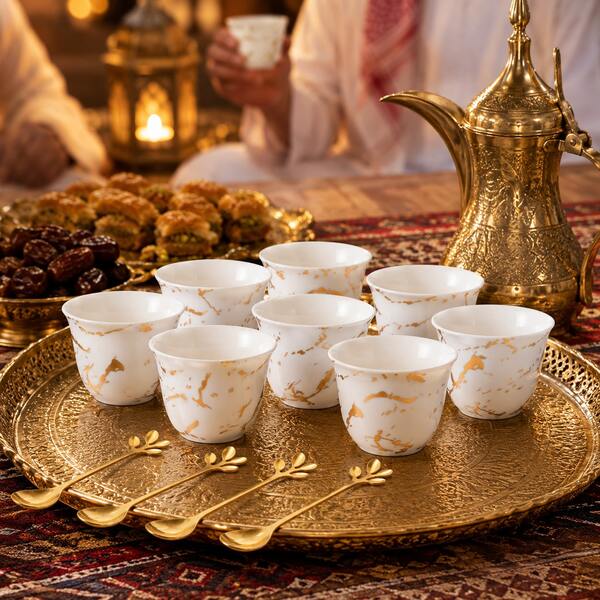 WGROOM 2/6/8/12 Sets (2/6/8/12 Sets Cups With Spoons) Ceramic Cups For Kitchen, Dining Room, Living Room, Gift, Coffee Cup, Tea Cup, Suitable For Tea, Coffee, Milk, Fruit Juice, Wedding, Banquet, Gift, Birthday