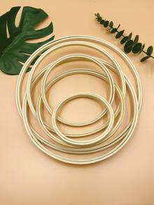 2pcs Round Double Ring Embroidery Hoops, No Metal Parts, Lightweight Embroidery Frame For Finished Embroidery Display, Wall Decor And DIY Embroidery Crafts - Double Ring - View 3