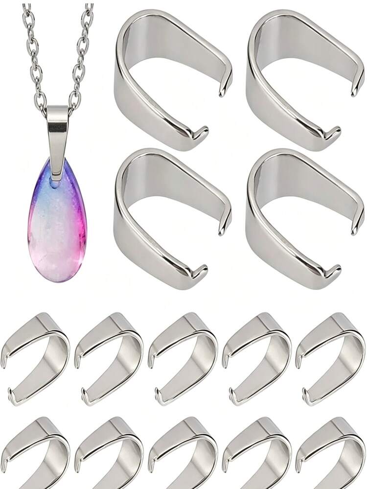 88pcs Stainless Steel Pendant Clasps DIY Pendant Bracelet Necklace Earring Connector - DIY - View 1