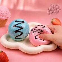 Ice Cream Squishy Stress Toy Set, Soft Squishy Squeeze Toy For Adults Women, Dessert Ball Mood Soothing Emotional Release Fidget Toy, Birthday Gift, Stress Relief Gift, Fun Gift - Multicolor - View 6