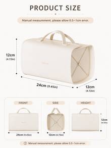 1pc 4-In-1 Detachable Makeup Bag, Portable Travel & Vacation Toiletry Bag, Suitable For Women, Can Store Cosmetics, Makeup, Lipstick, Stationery, Etc., Makeup Storage Bag, Cosmetic Organizer, Ideal Christmas & Birthday Gift For Mom, Nurse And Girls - Multicolor - View 9