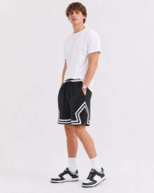 Nike Jordan Sport UP+ 2 In 1 Fitness Running Three-Point Leggings Basketball Shorts Men's Black - Black - View 8