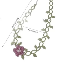 1 Piece Vintage Floral Pastoral Style Collarbone Chain, Handmade Everyday Versatile Artistic Floral Choker - Flower Necklace - View 2