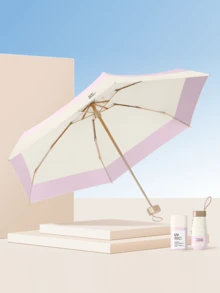1pc 5-Fold Compact Umbrella, Dual Rain & Sun Use, Ultra-Light Pocket Parasol For Men Women, Gift For Mother's Day, Travel & Outdoor - Multicolor - View 13