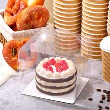10pcs Transparent Plastic Cake Boxes, 3/4/5 Inch Handheld Party Packaging, PET Material, With Lock, Suitable For Cakes, Chocolates, Donuts, Pastries, Cubes, Christmas, Halloween, Easter, Thanksgiving - Multicolor - View 4
