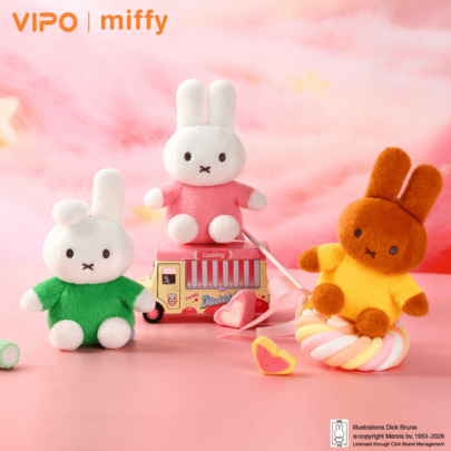 MIFFY 彩色毛絨鑰匙圈吊飾，官方收藏款掛飾娃娃，可愛迷你吊飾飾品，女孩兒童生日節日禮物，好朋友背包配件